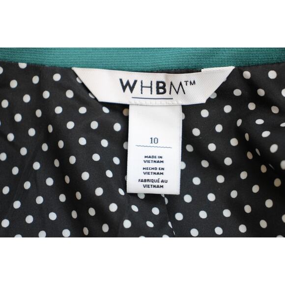 White house Black Market Jacket Womens Size 10 Green Collared One Button Stretch - Picture 6 of 9